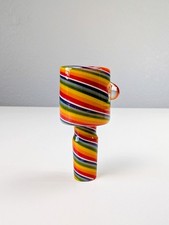 14mm Rainbow Colored Candy Twisted  Premium Quality Glass Bowl Slide Bong Pipe picture
