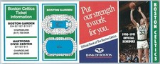 1990-91 BOSTON CELTICS Schedule - LARRY BIRD - Bank Of Boston  picture