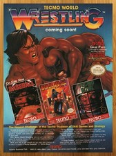 1990 Tecmo World Wrestling Nintendo NES Print Ad/Poster Ninja Gaiden Game Art picture