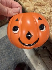 Vintage  Kokomold Jack-o'-Lantern Candy Bucket Plastic Halloween picture
