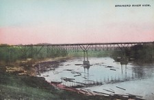 POSTCARD MINNESOTA BRAINERD RIVER VIEW picture