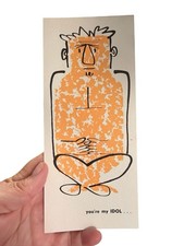 Vintage 1960's Pace-Line Humorous Idol Birthday Card Unused Retro picture