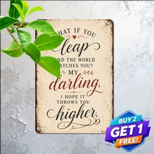 What If I Fall Oh But My Darling What If You Fly Quote Art Metal Tin Sign picture