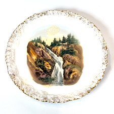 SUPERIOR Black River WI WISCONSIN Antique Souvenir China TRINKET DISH PLATE picture