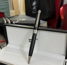 Montblanc Meisterstuck Classique Ballpoint Pen Matte Black Silver New Box picture
