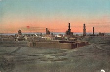 Vintage Cairo Postcard The Tombs of the Mamelouks Egypt Sunset picture