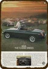 1980 MGB MG Convertible Car Vintage-Look-Edge DECORATIVE REPLICA METAL SIGN picture