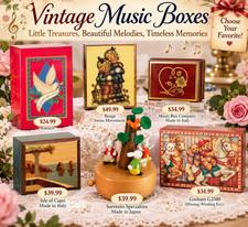 Vintage Music Boxes Enesco San Francisco Reuge Gorham Isle of Capri Sorrento picture