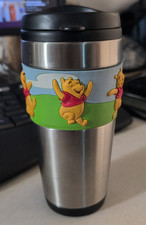 Vig Winnie the Pooh Travel Mug 3D Raised 90s Rare Disney Trudeau 16 ounce picture