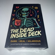 The Dead Inside Oracle Deck, 54 Dark Humor Skeleton Oracle Cards for picture