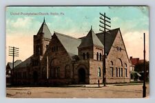 Butler PA-Pennsylvania, United Presbyterian Church, Vintage c1909 Postcard picture