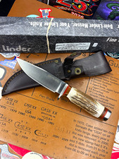Linder 440C M.A.R.C. Mark 1 Stag/Antler Handle Hunting Knife w/ Sheath 2006 picture