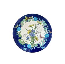 Large Longchamp Art Nouveau Majolica Dish with Floral Decor 20th Signed Murat picture