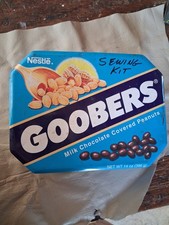 Vintage Nestle Goobers Candy Tin 14 oz Octagonal Metal Container picture