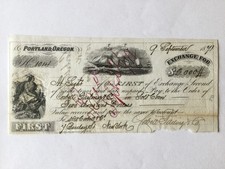 1871 Gold Exchange Note HW Corbett Portland Oregon 2c Robert Failing picture