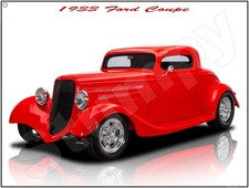 1933 Ford Coupe  Metal Sign 9