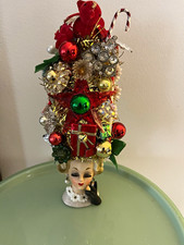 Vintage lady vase head Christmas  picture