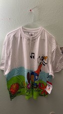 Disney Mickey & Co Mickey Goofy Floral Oversized T-Shirt XL New With Tags picture