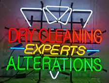 Dry Cleaning Experts Shop 24x20 Neon Light Sign Real Glass Wall Decor Hanging picture