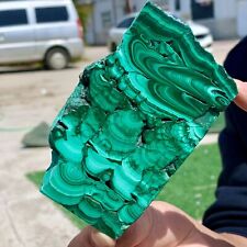 288G Natural glossy Malachite transparent cluster rough mineral sample picture
