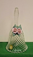 The Elegant Porcelain Rose Crystal Collection Bell Mint in its original box. picture