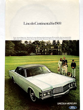 1969 Lincoln Continental 4 Door Hardtop Print Ad White Small Ad 10