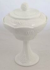 Colony Harvest Medium Lidded Comport - Perfect - Milk Glass picture