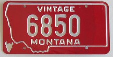 MONTANA VINTAGE / HISTORIC VEHICLE license plate  # 6850 picture