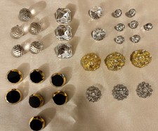 Button Lot - Czech Vintage - Faceted Jewel, Black Glass, Disco Ball / Modern picture