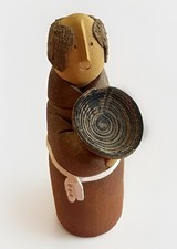 VTG Richard Bergquist Monk San Pasquale Saint of Kitchen Clay  Art figure 6.5” picture