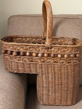 Vintage wicker stair Basket  picture