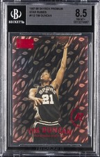1997 SKYBOX PREMIUM STAR RUBIES #112 TIM DUNCAN BGS 8.5 picture