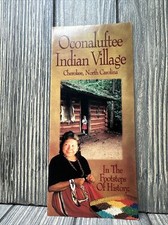 Vintage Oconaluftee Indian Village Cherokee North Carolina Brochure picture