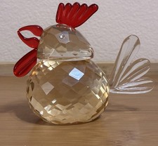 Vintage Oleg Cassini Crystal Rooster Figurine / Paperweight Figurine  4.5”x 3.5 picture