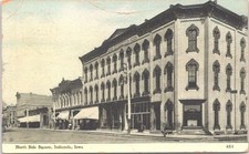 Lithograph Indianola Iowa North Side Square Street Scene early 1900s picture