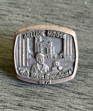 Vintage 1973 Million Moose God Bless Mooseheart Lapel Pin Fraternal Order Lodge picture