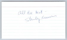 Stanley Kramer Autograph Index Card Director Producer Hollywood picture