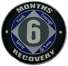 NA 6 Months Coin Silver Color Plated, Narcotics Anonymous Medallion picture