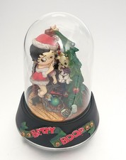 LE Franklin Mint Betty Boop Jingle Bell Betty Hand-Painted Sculpture Glass Dome picture