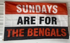 Football Flag  Cincinnati Bengals Man Cave NFL NCAA USA Sign 3x5' picture