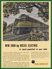 1942 Baldwin Locomotive, Seaboard RY NEW Sign 24