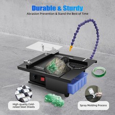 110V Table Saw Gem Jewelry Rock Bench Polishing Grinding Machine Lathe Polisher picture