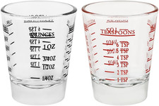 Set of 2 Shot Glasses - Heavy Glass, Perfect for Measuring Espresso, Wine, and M picture