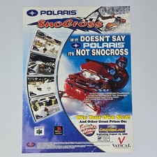 Polaris Snocross PlayStation PS1 Nintendo 64 N64 Authentic Magazine Ad picture