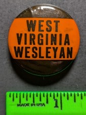 Vintage West Virginia Wesleyan College University Pinback Pin picture