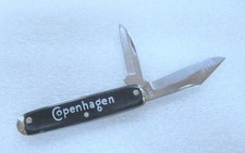 Vintage Copenhagen Logo Folding 2 Blade Pocket Knife Advertising Made In USA picture