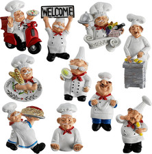 10 Pieces Chef Fridge Magnets, Cute Italian Chef picture