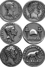 Cleopatra, Brutus, Marcus Aurelius, 3 Famous ROMAN REPLICA REPRODUCTION COINS picture
