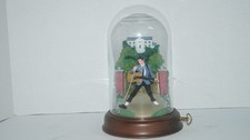 1993 FRANKLIN MINT ELVIS LOVE ME TENDER GRACELAND GLASS DOME WIND-UP MUSIC BOX picture