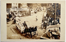 BROOKS MAINE Centennial Parade 1916 RPPC Postcard WALDO COUNTY HISTORY Horses H2 picture